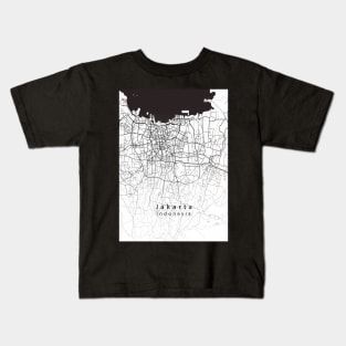 Jakarta Indonesia City Map Kids T-Shirt